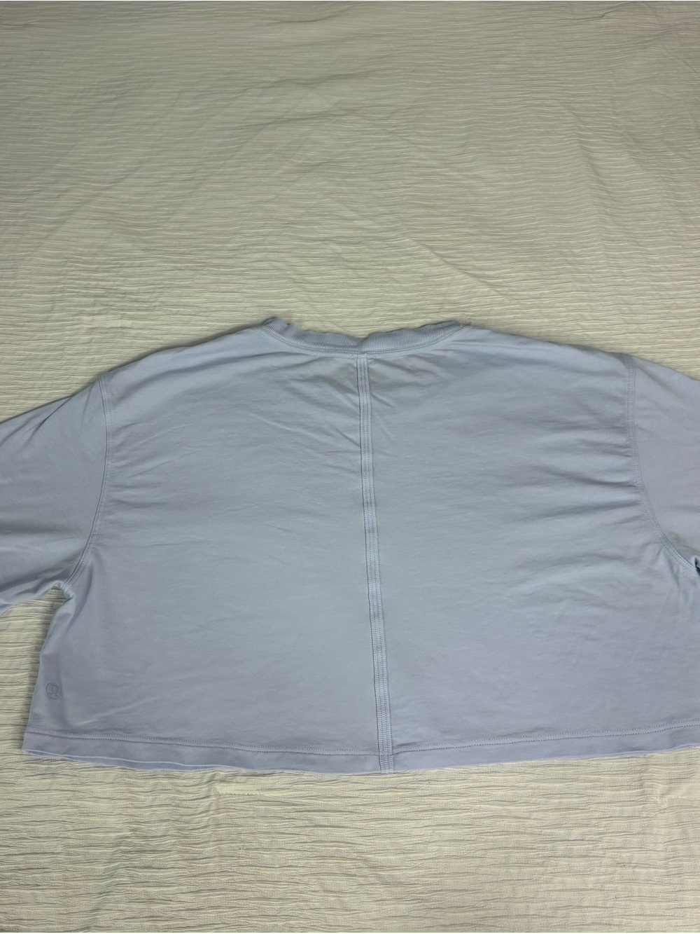 lululemon athletica Light Blue Cropped Crew Tee - Picture 2 of 6